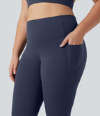 Jupe-short de tennis courte 2-en-1 gainante taille haute avec poches