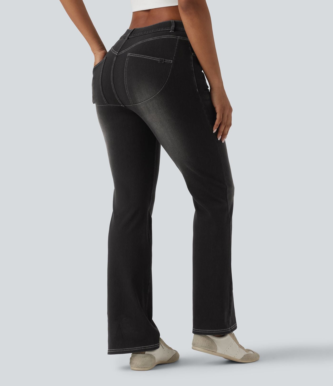 Halara Flex™ Jean bootcut casual taille mi-haute avec poches