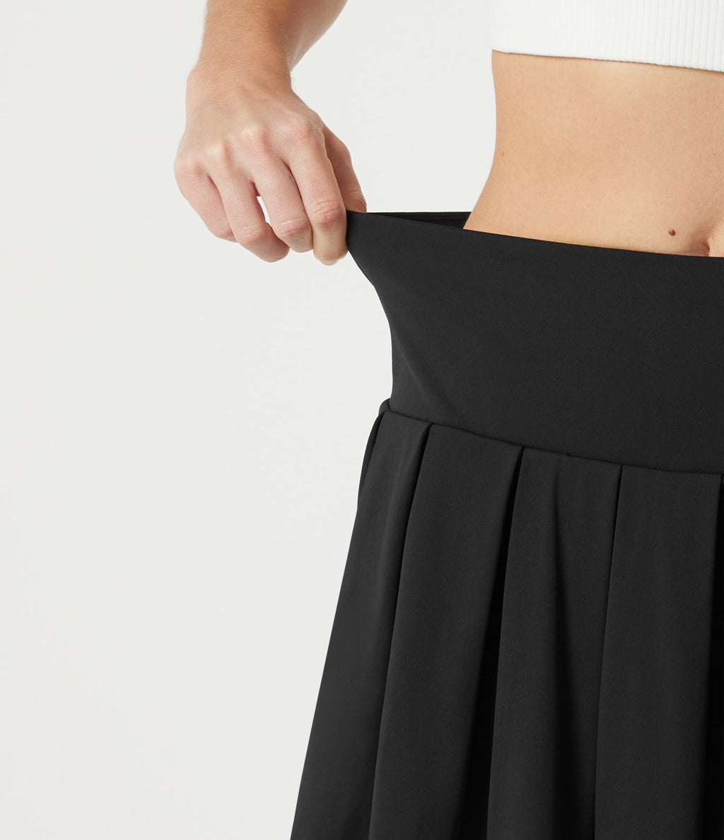 Jupe-short de tennis mini SoftlyZero™ QuickDry taille mi-haute gainante à plis avec poches