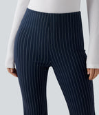 Halara Flex™ Pantalon tailleur évasé à rayures taille haute avec poches
