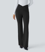 Pantalon croisé taille haute