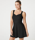 Robe de tennis courte SoftlyZero™ Airy avec brassière intégrée 2-en-1, douce et respirante, avec poches, bonnets DD à F - Édition Easy Peasy - Protection solaire UPF50+