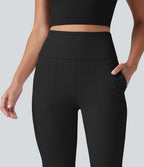 Halara UltraSculpt™ Legging évasé décontracté taille haute ventre plat avec poches