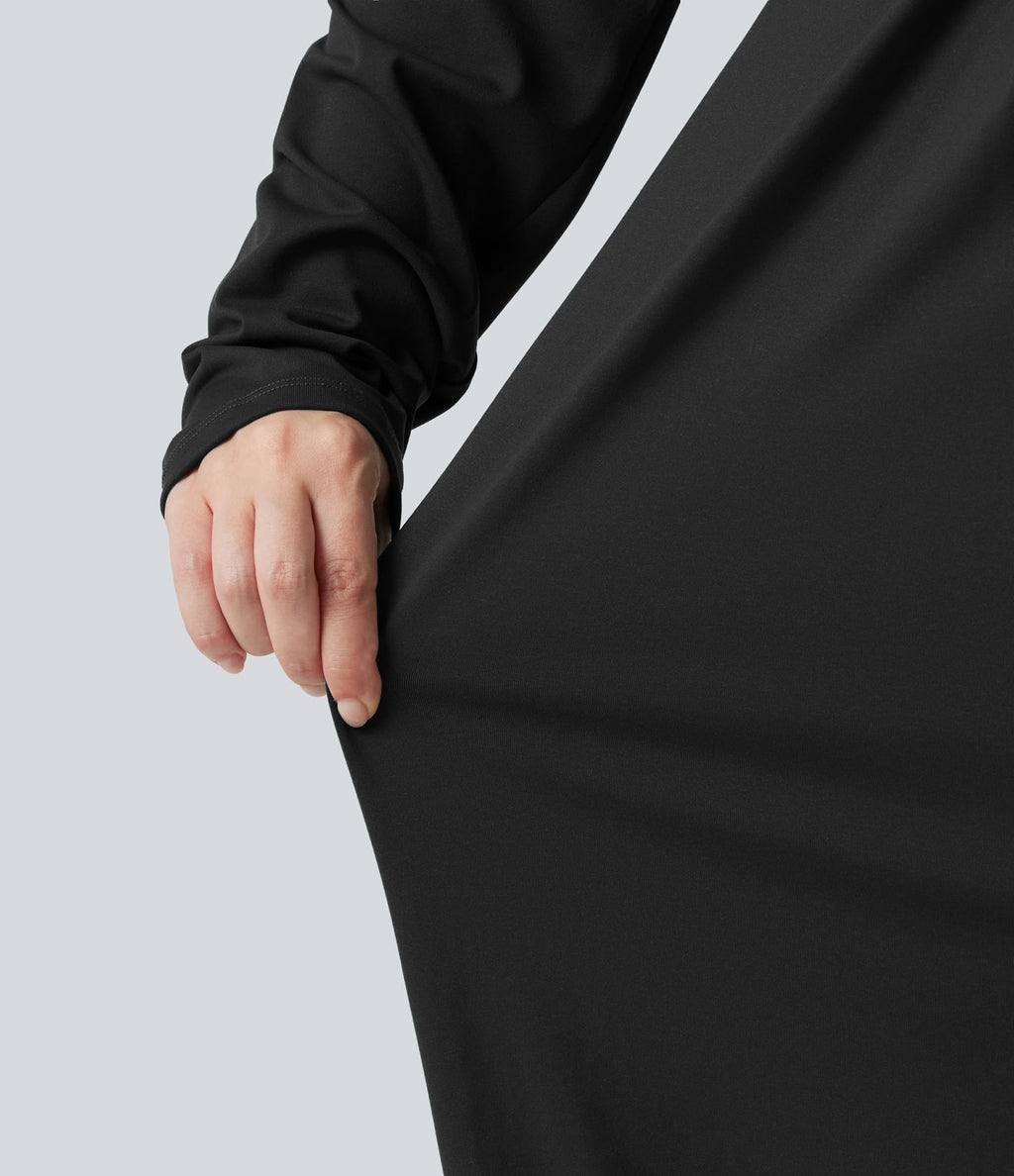Combinaison grande taille à manches longues et jambes larges avec brassière intégrée