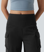 Short cargo yoga ample taille mi-haute avec poches