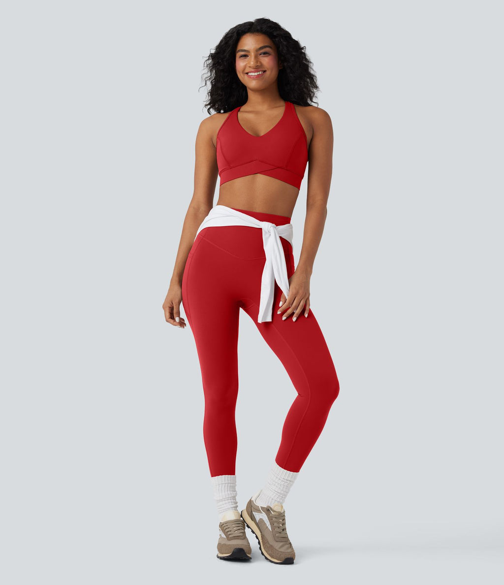 Brassière de sport entraînement Halara UltraSculpt™ soutien intermédiaire col V dos nageur bonnets A-C