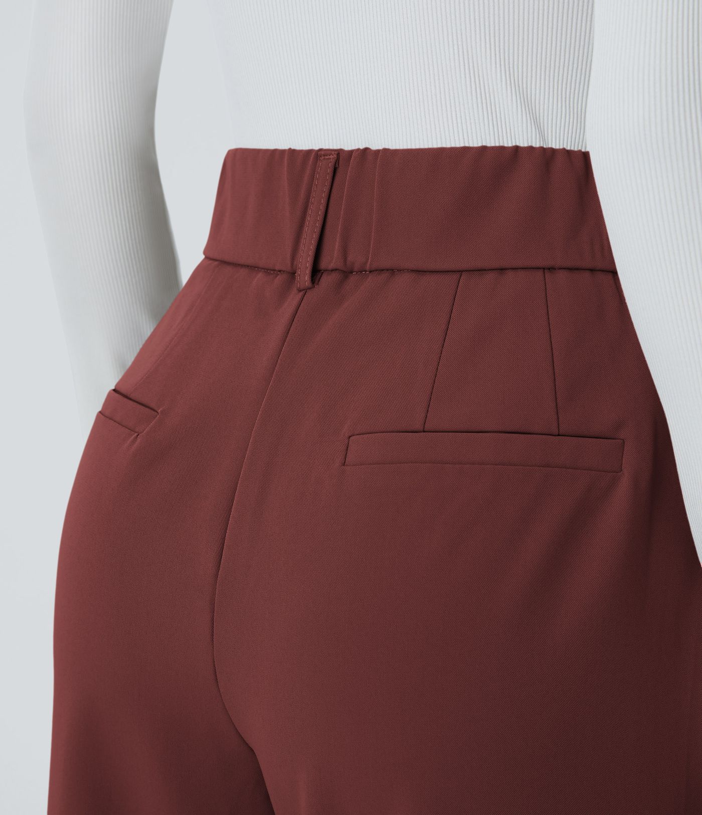 Pantalon tailleur Halara Flex™ fuselé uni, taille haute, avec poches