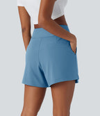 Short de travail large taille haute DayStretch avec poches