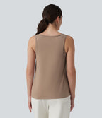 Débardeur casual ample col V avec brassière intégrée