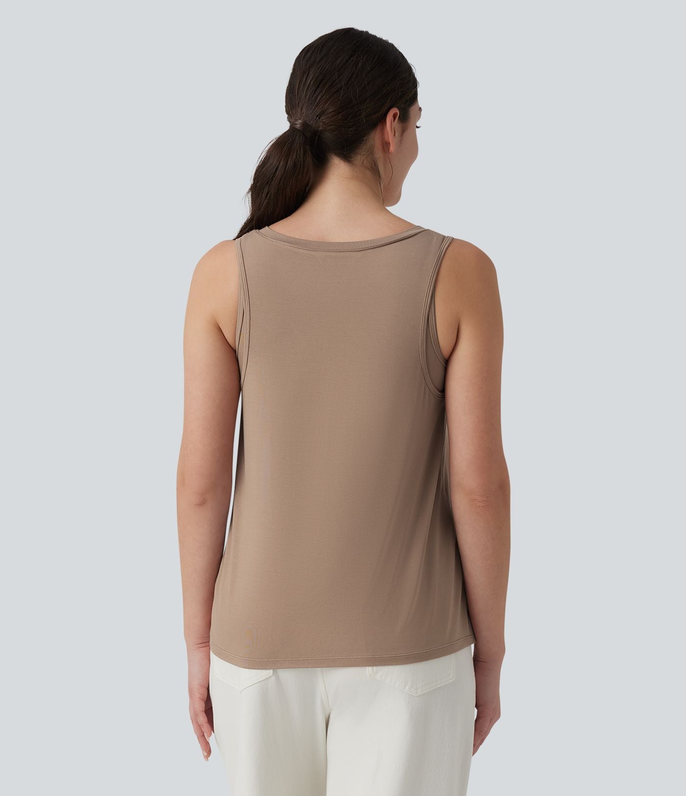 Débardeur casual ample col V avec brassière intégrée