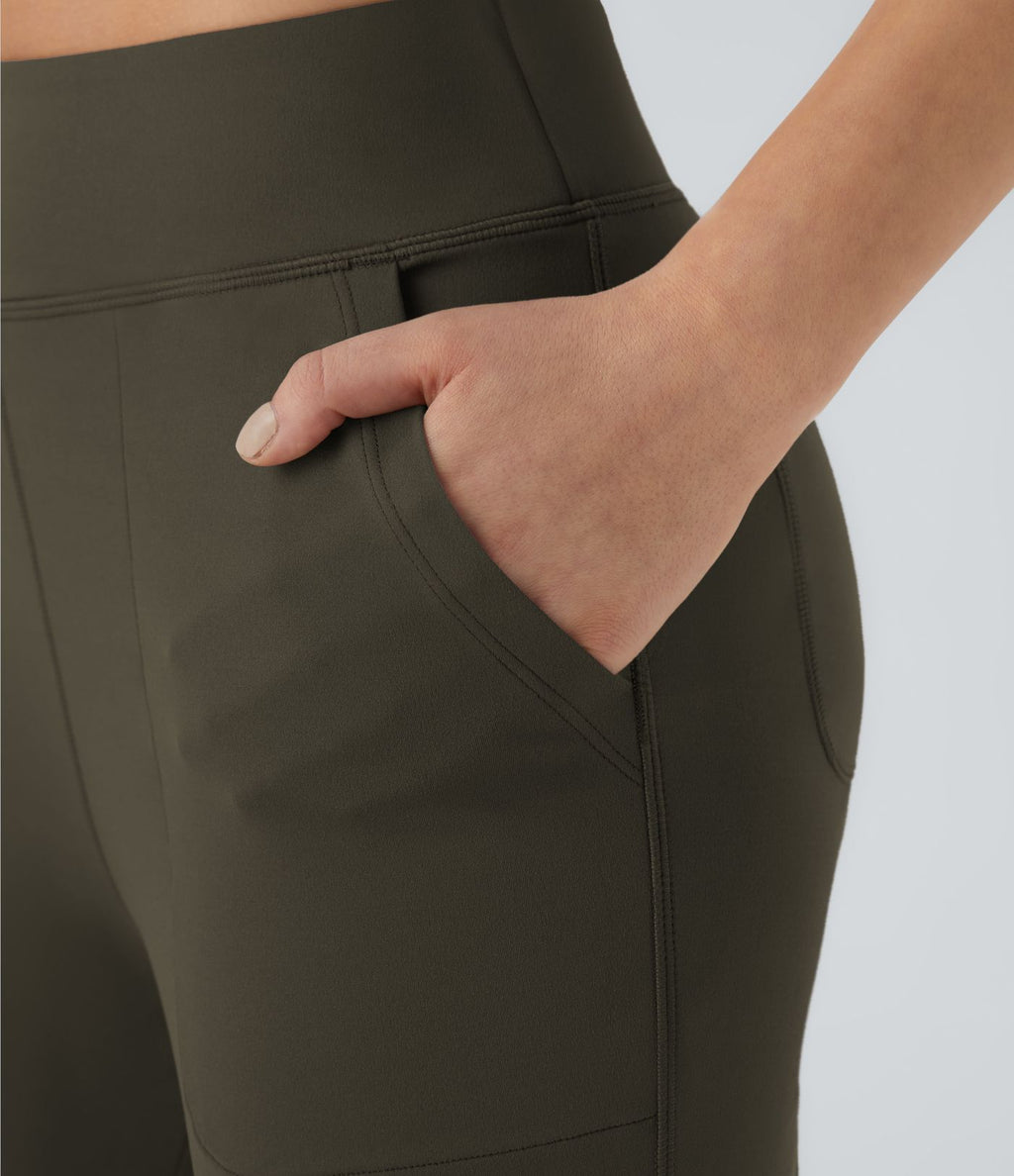 Legging évasé uni taille haute DayStretch avec poches