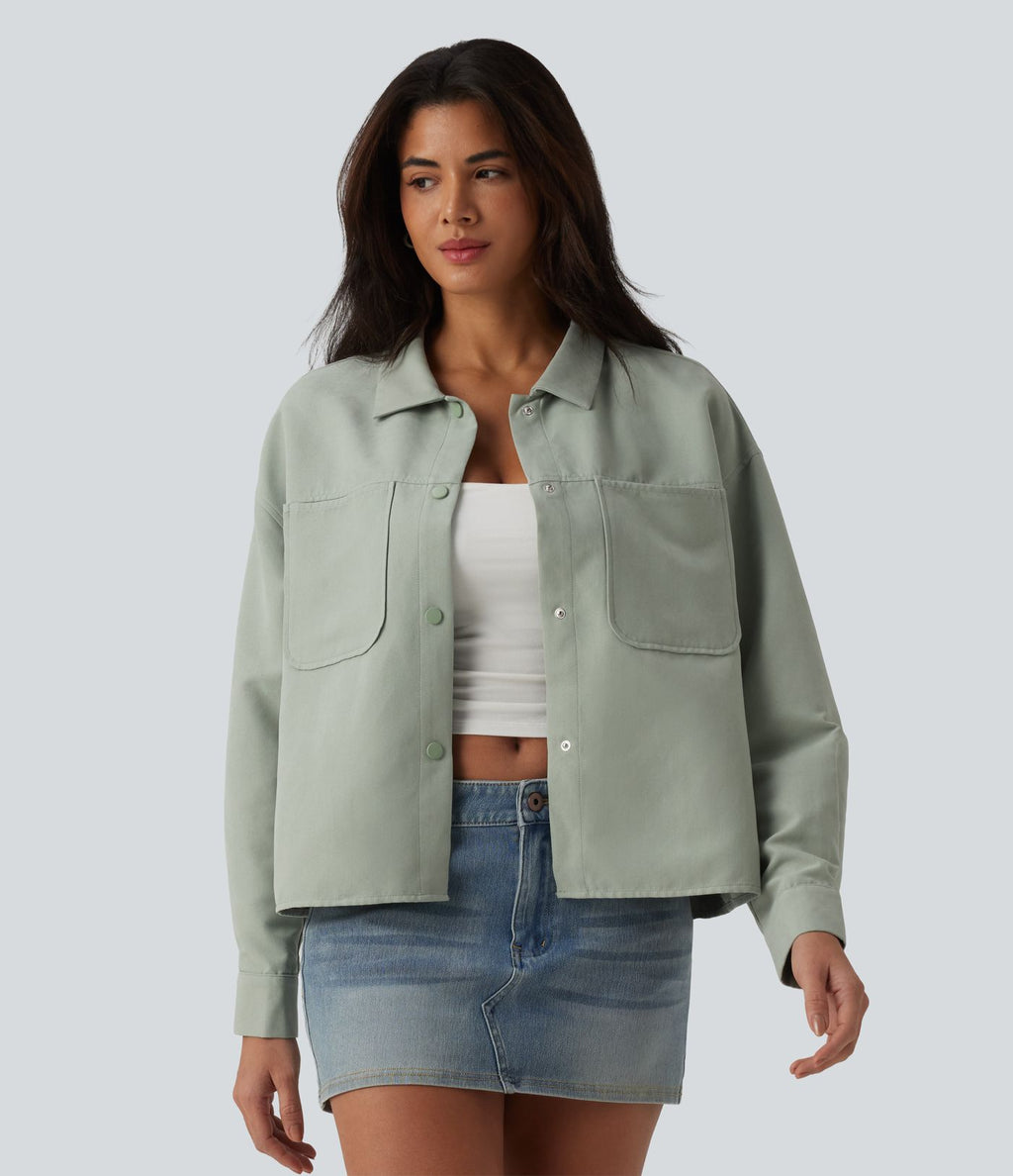 Veste décontractée manches longues avec poches