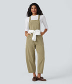 Salopette denim Halara Flex™ 7/8 coupe barrel avec poches