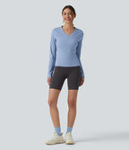 Haut de sport d'entraînement SoftlyZero™ Airy col V manches longues effet frais InstantCool, protection solaire UPF50+