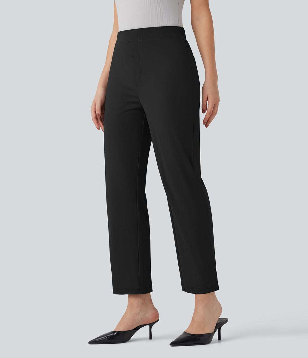 Pantalon de travail Halara Flex™ droit 7/8, taille haute, avec poches