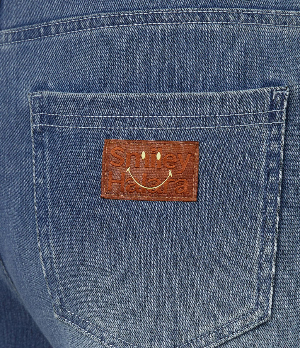 Jean large casual délavé Halara X Smiley® Halara Flex™ taille haute avec poches