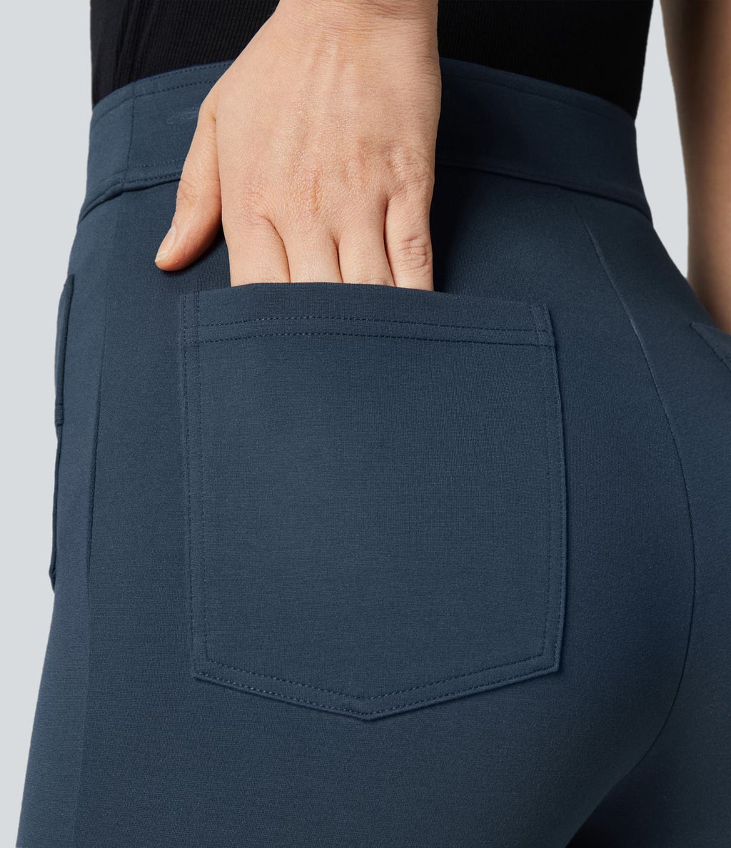 Pantalon de travail longueur cheville taille haute Halara Flex™ avec poches