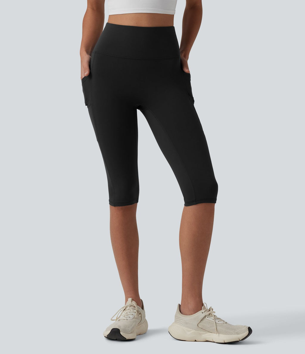 Legging de yoga corsaire SoftlyZero™ taille haute avec poches - UPF50+