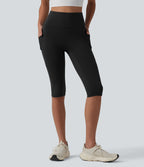Legging de yoga corsaire SoftlyZero™ taille haute avec poches - UPF50+