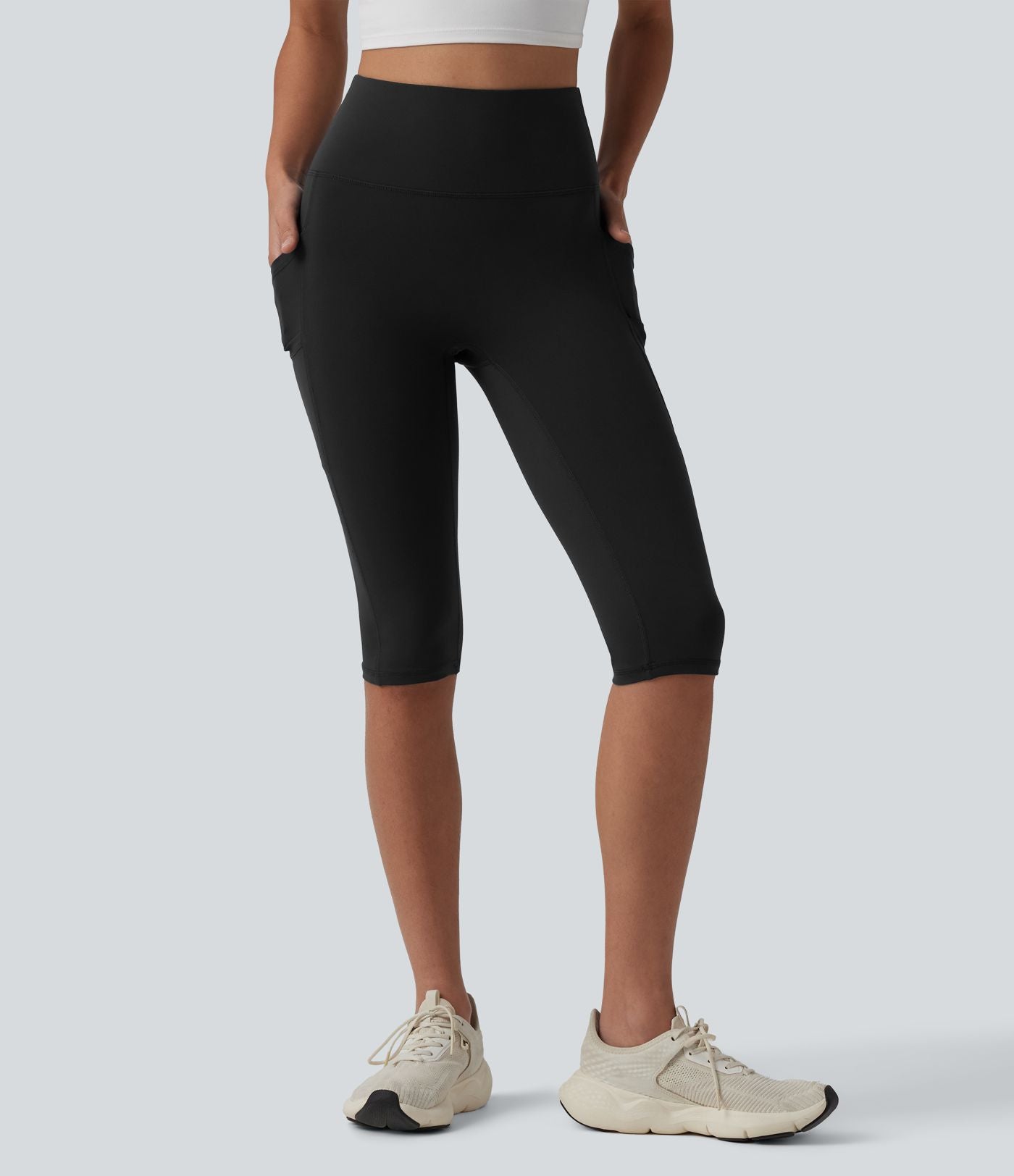 Legging de yoga corsaire SoftlyZero™ taille haute avec poches - UPF50+