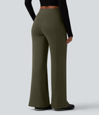 Pantalon casual SpacerTek™ large taille haute avec poches zippées