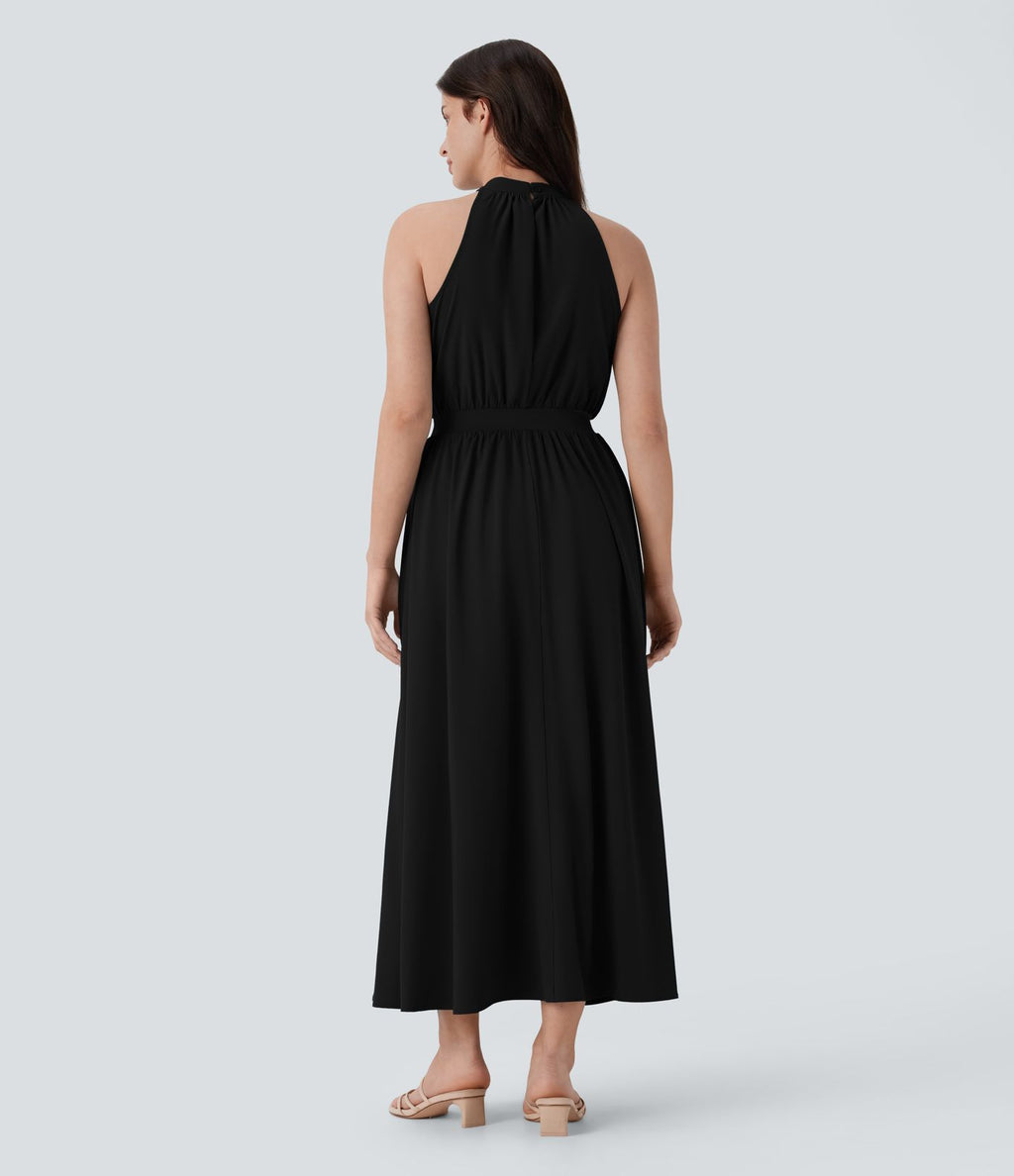 Robe longue fluide sans manches à dos ajouré séchage rapide Breezeful™