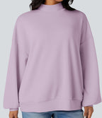 Sweatshirt casual col montant coupe décontractée avec poches