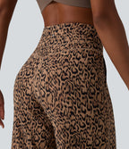 Halara UltraSculpt™ Pantalon de yoga court imprimé léopard ventre plat coupe droite taille haute avec poches