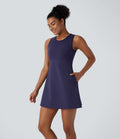 Robe Mini de Randonnée SpeedWave™ à Col Rond, Sans Manches, avec Poches Latérales et Séchage Rapide