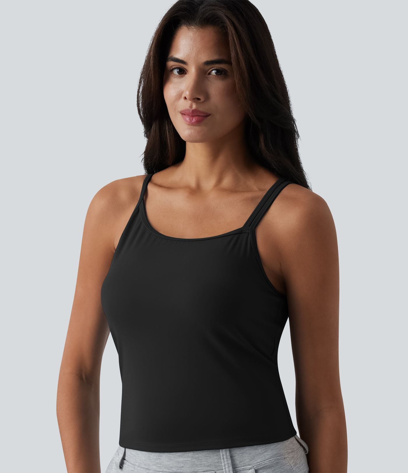 Débardeur casual SoftlyZero™ Plush à encolure asymétrique avec soutien-gorge intégré