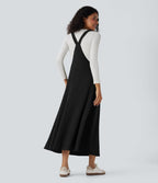 Robe de chasuble décontractée maille côtelée avec poches