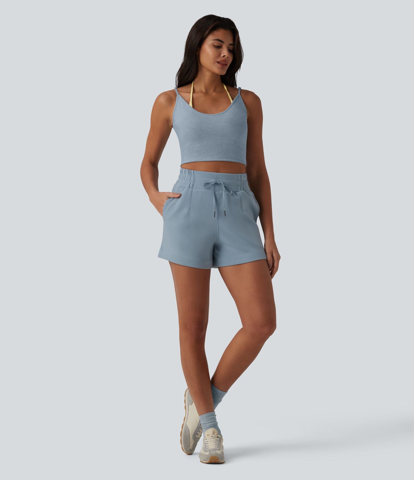 Short casual SpacerTek™ 10 cm taille haute avec cordon de serrage et poches