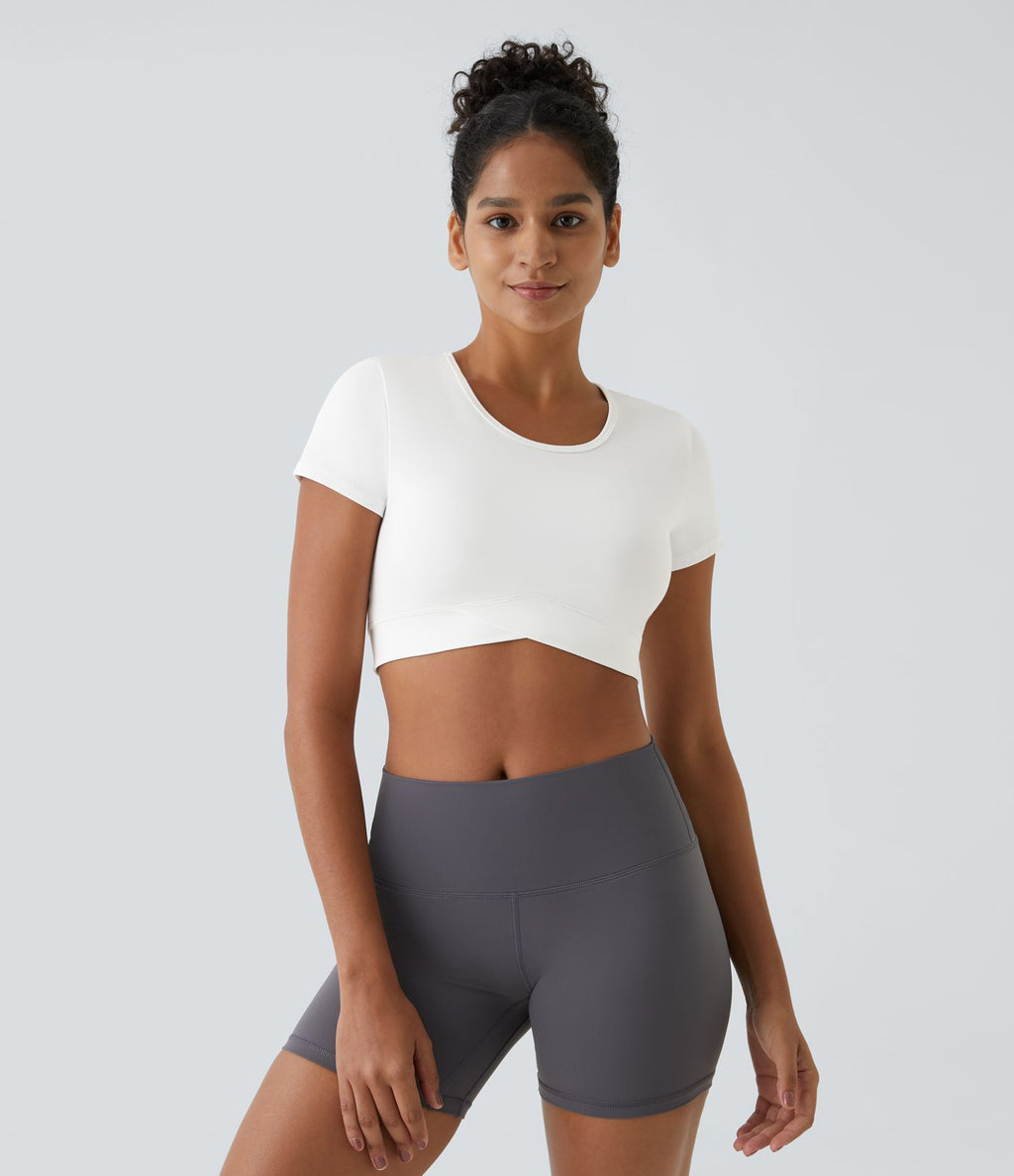 Softlyzero™ Plush Sports Top Ourlet Croisé