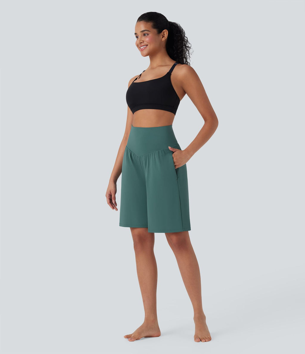 Bermuda SoftlyZero™ Airy de yoga taille haute avec poches multiples et effet frais InstantCool