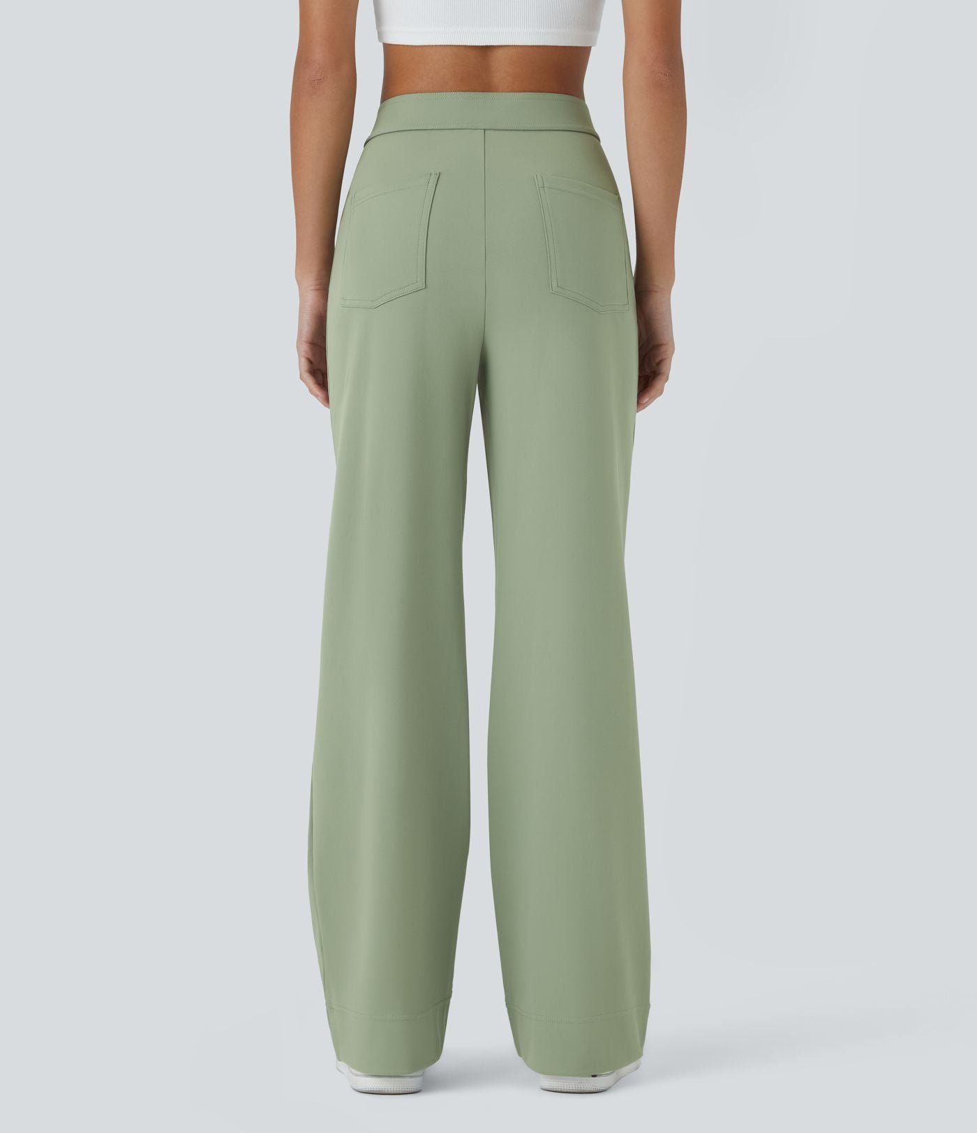 Pantalon taille haute coupe droite DayStretch avec poches