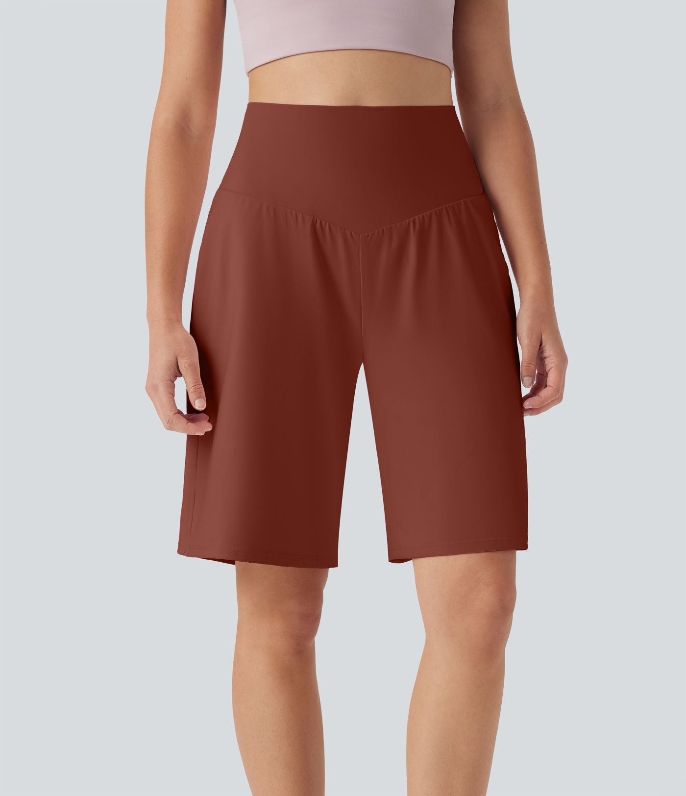 Bermuda SoftlyZero™ Airy de yoga taille haute avec poches multiples et effet frais InstantCool