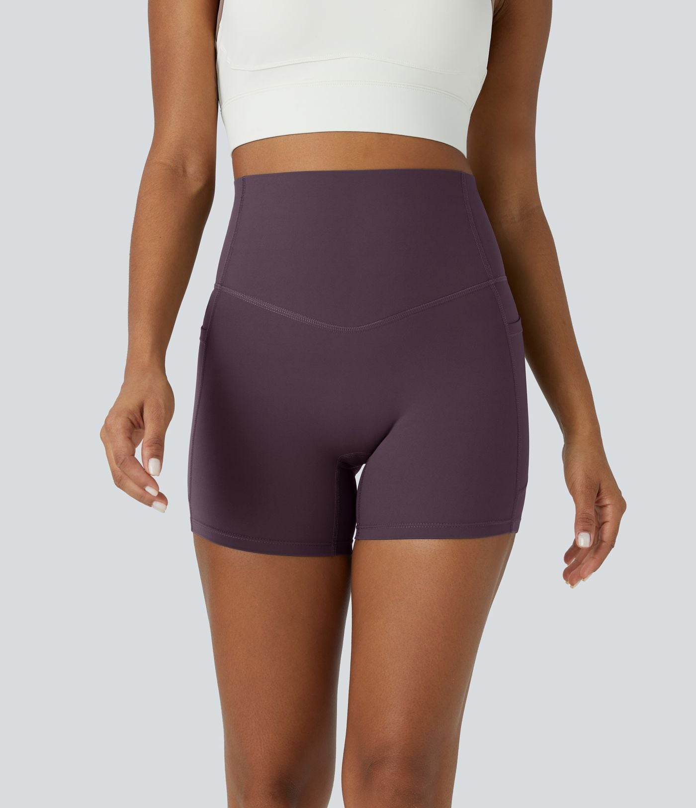 Short cycliste d'entraînement gainant taille haute UltraSculpt™ SoCinched à poches latérales 12,5 cm