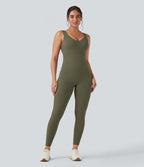 Combinaison de sport Halara UltraSculpt™ col V gainante push-up à poches