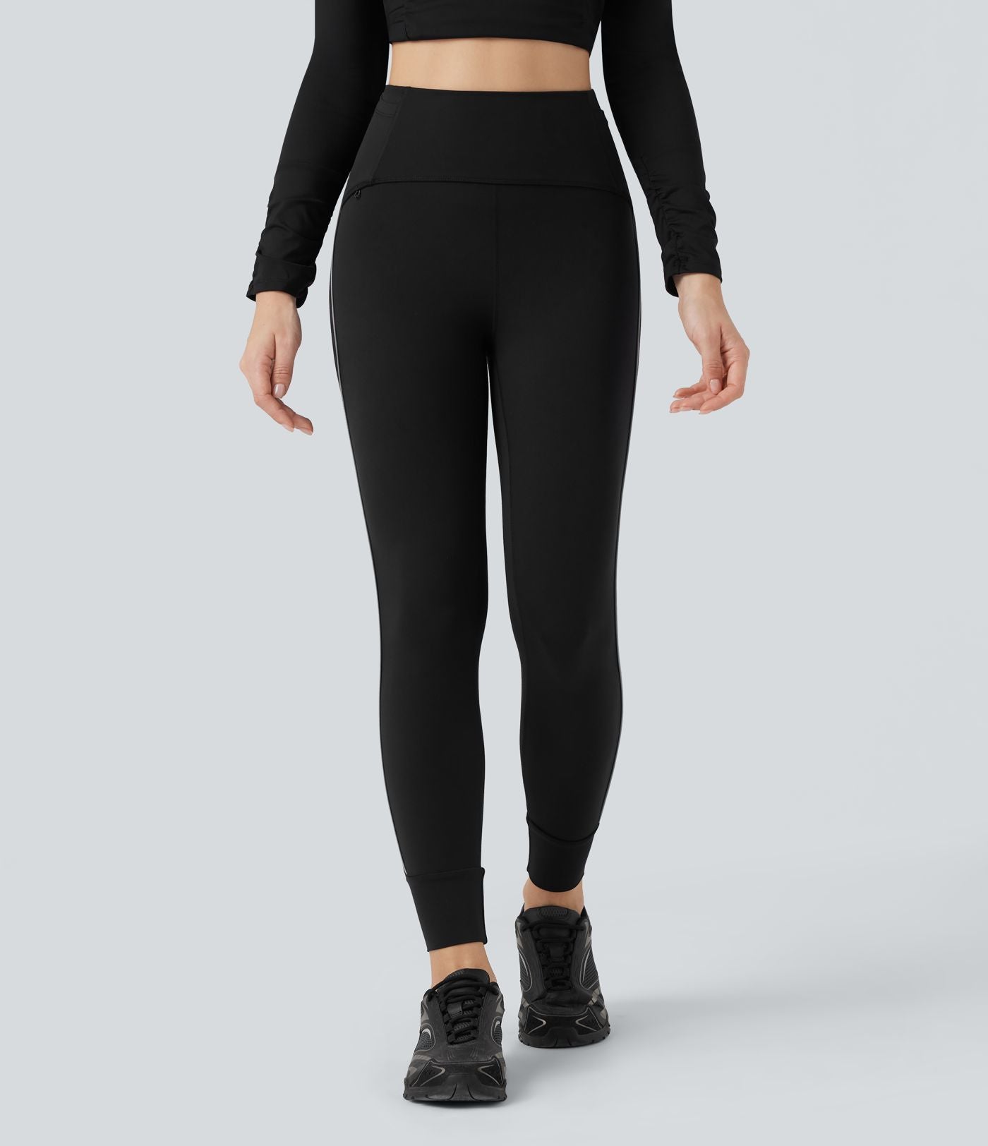 Legging de randonnée gainant taille haute réfléchissant avec poches - UPF50+ SoftlyZero™