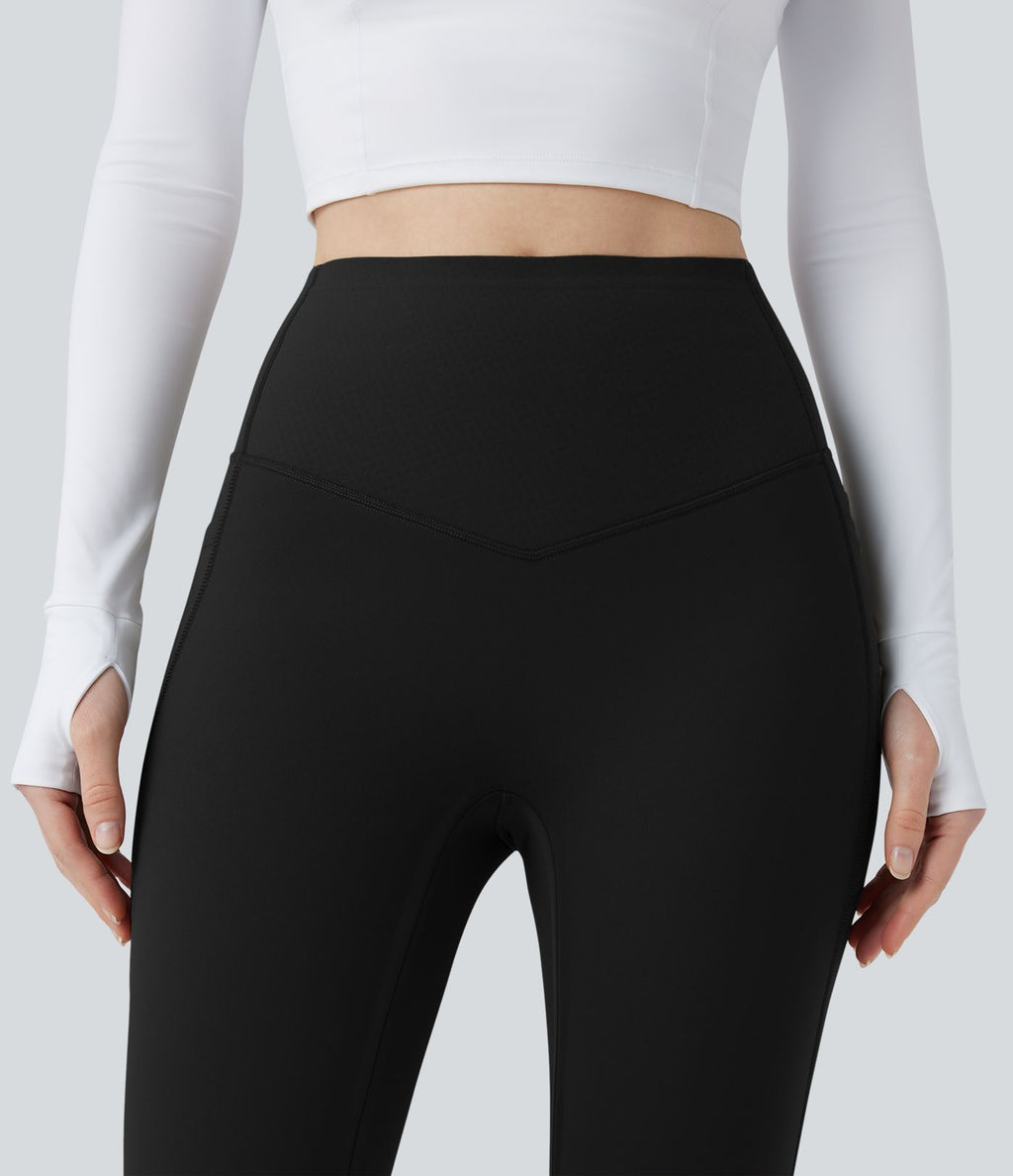 Pantalon de yoga bootcut gainant taille haute extra chaud Halara UltraSculpt™ avec poches