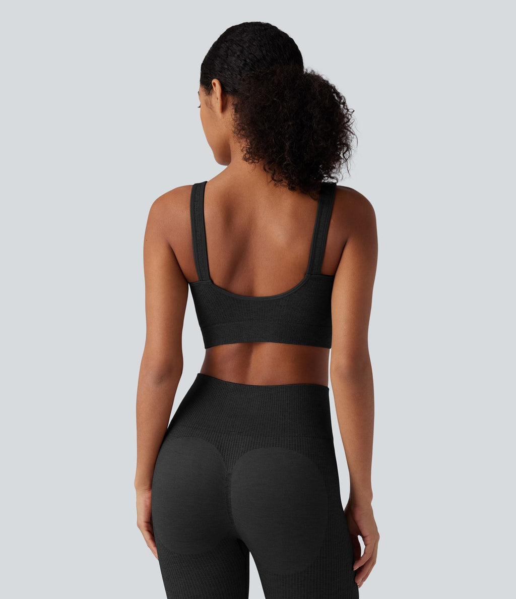 OneForm Seamless Flow Brassière de sport push-up chaude yoga à maintien léger avec bonnets moulés