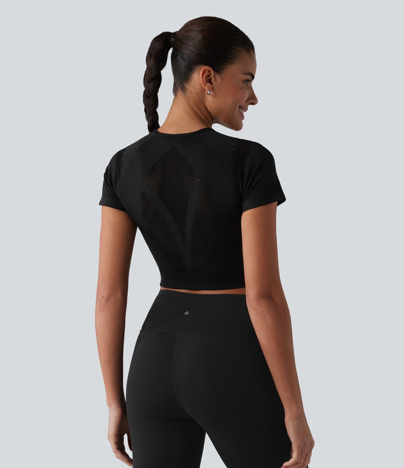 OneForm Seamless Flow Crop top de sport en mesh respirant sans couture