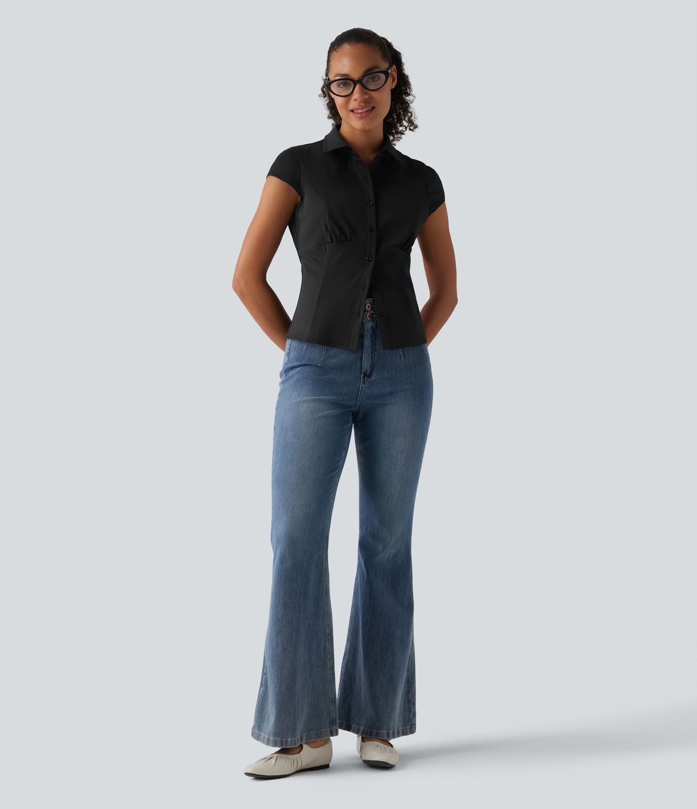 Chemise casual manches courtes séchage rapide