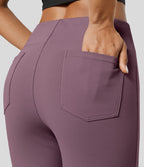 Pantalon tailleur légèrement évasé taille haute avec poches arrière Halara Flex™
