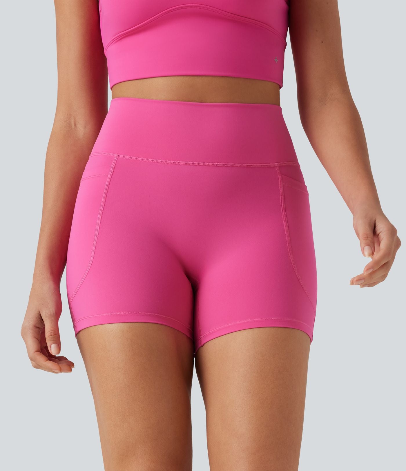 Short de yoga cycliste SoftlyZero™ Plush taille haute dos torsadé 12,5 cm avec poches
