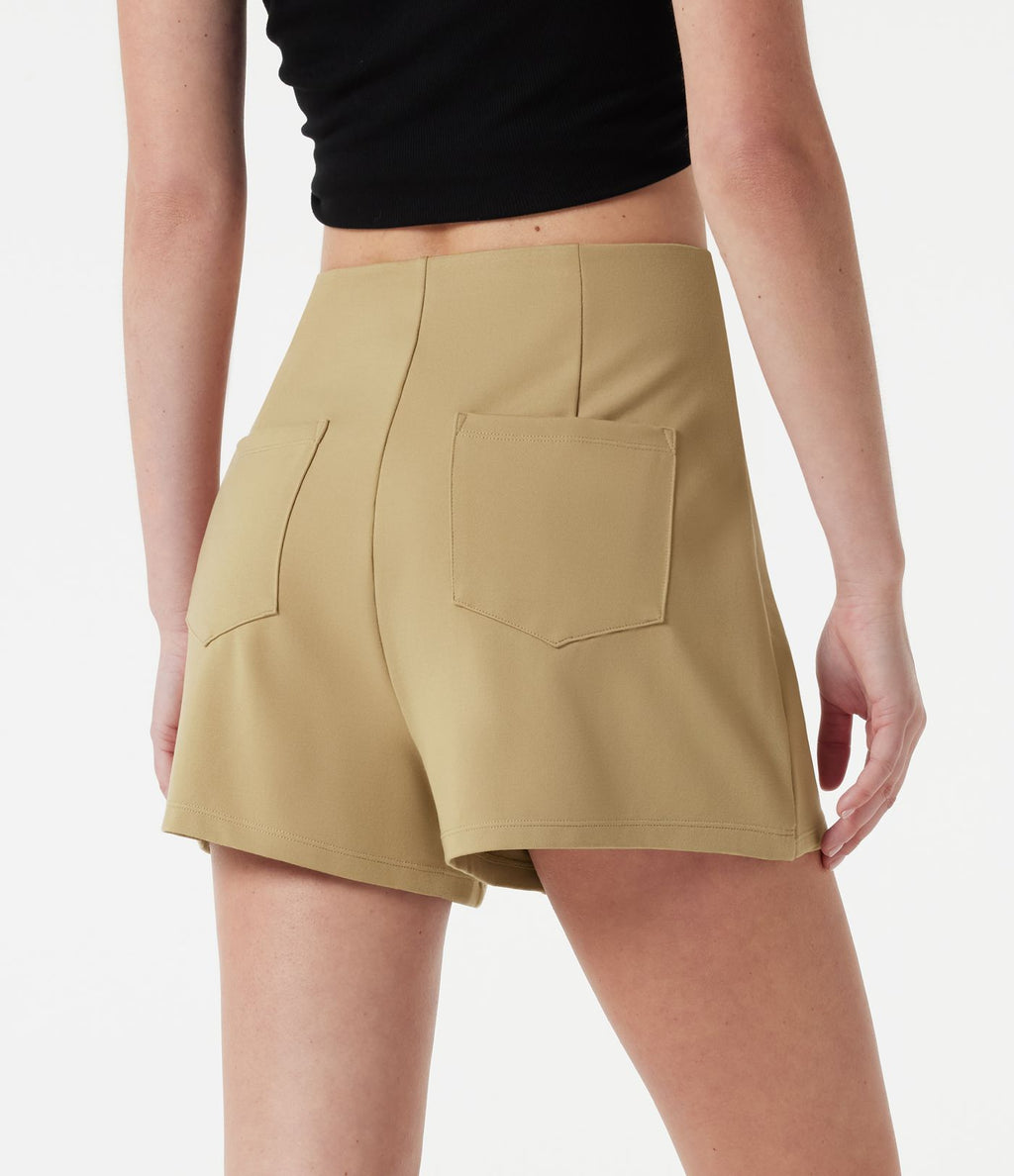 Short tailleur taille haute 7,5 cm avec poches