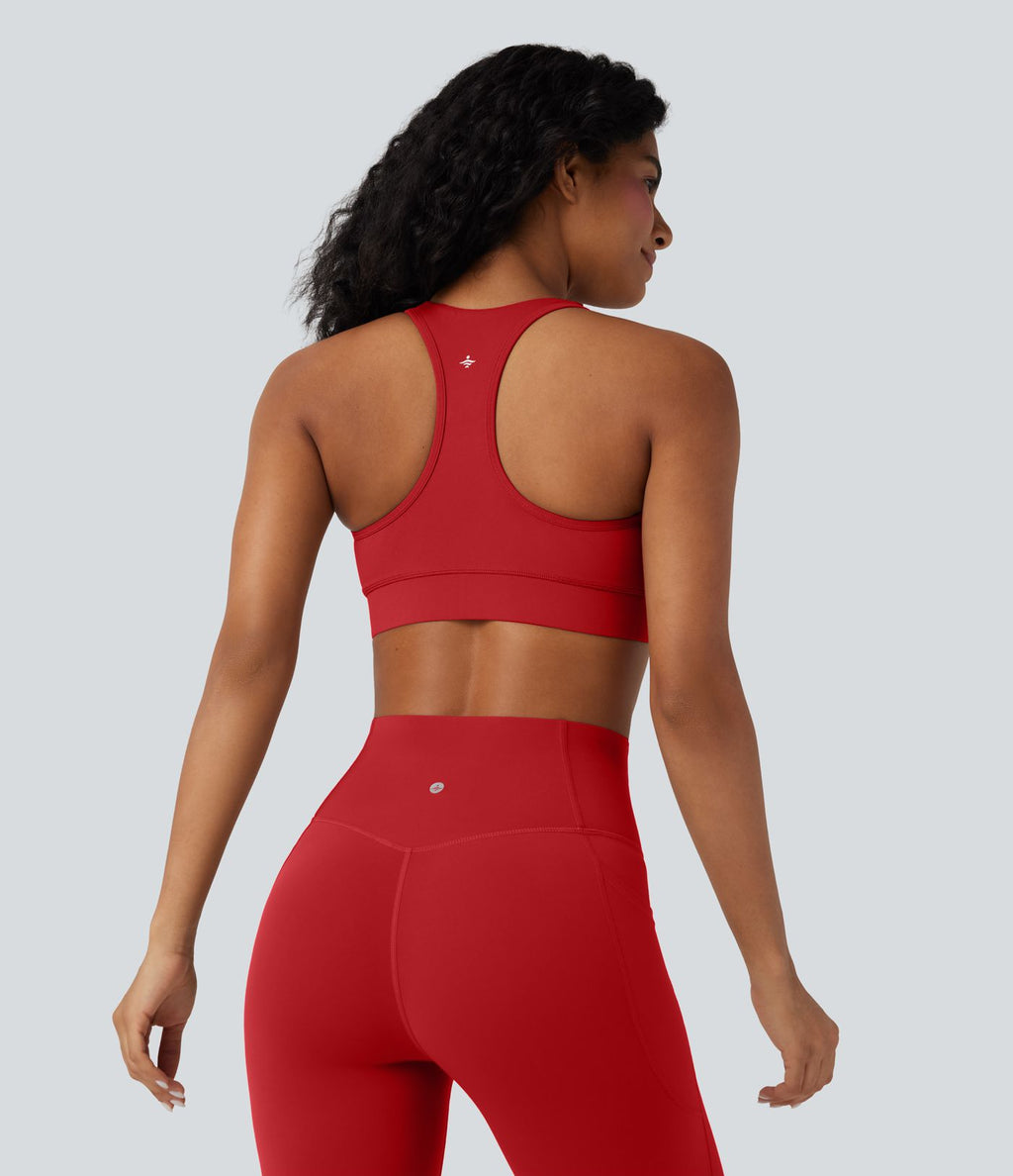 Brassière de sport entraînement Halara UltraSculpt™ soutien intermédiaire col V dos nageur bonnets A-C