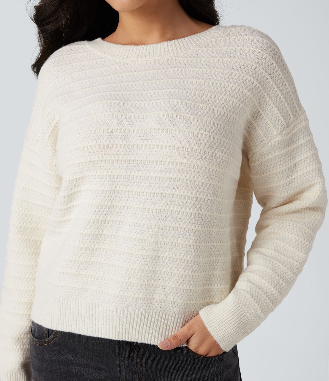 Pull tailleur liens dans le dos manches longues