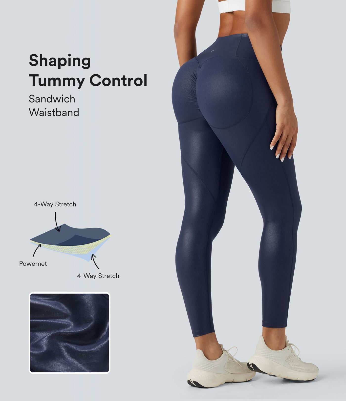 Legging 7/8 de yoga gainant taille haute avec poches Halara UltraSculpt™