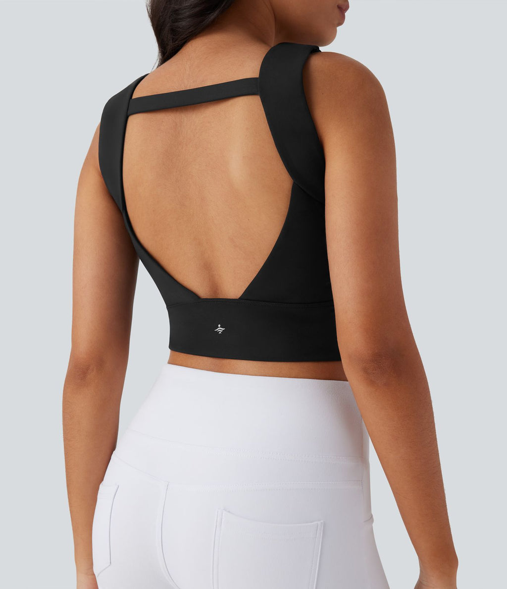 Débardeur décontracté court SoftlyZero™ Airy dos nu à col rond et effet frais InstantCool